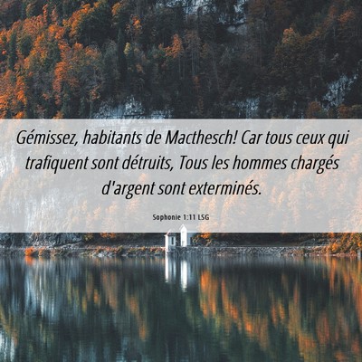 Picture 06 - Sophonie 1:11 LSG - Gémissez, habitants de Macthesch! Car tous ceux - Bible Verse Picture