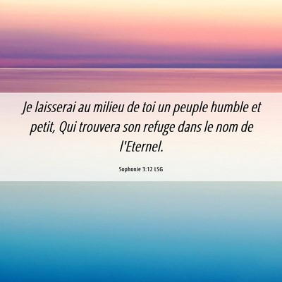 Picture 06 - Sophonie 3:12 LSG - Je laisserai au milieu de toi un peuple humble et - Bible Verse Picture