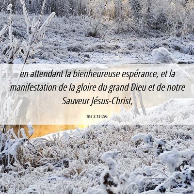 Picture 06 - Tite 2:13 LSG - en attendant la bienheureuse espérance, et la - Bible Verse Picture