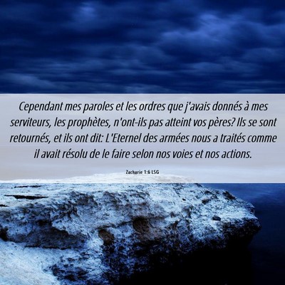 Picture 06 - Zacharie 1:6 LSG - Cependant mes paroles et les ordres que j'avais - Bible Verse Picture