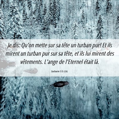 Picture 06 - Zacharie 3:5 LSG - Je dis: Qu'on mette sur sa tête un turban pur! - Bible Verse Picture