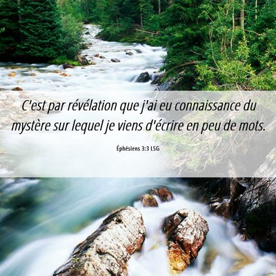 Picture 06 - Éphésiens 3:3 LSG - C'est par révélation que j'ai eu connaissance - Bible Verse Picture