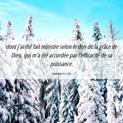 Picture 06 - Éphésiens 3:7 LSG - dont j'ai été fait ministre selon le don de la - Bible Verse Picture