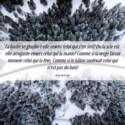 Picture 06 - Ésaïe 10:15 LSG - La hache se glorifie-t-elle envers celui qui s'en - Bible Verse Picture
