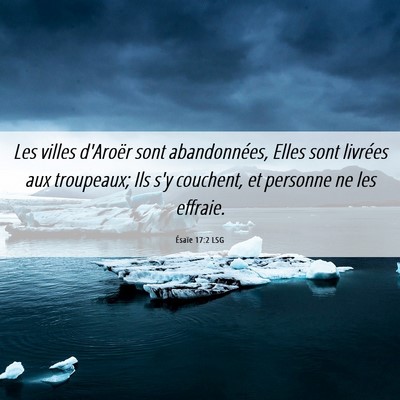 Picture 06 - Ésaïe 17:2 LSG - Les villes d'Aroër sont abandonnées, Elles sont - Bible Verse Picture