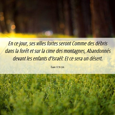 Picture 06 - Ésaïe 17:9 LSG - En ce jour, ses villes fortes seront Comme des - Bible Verse Picture