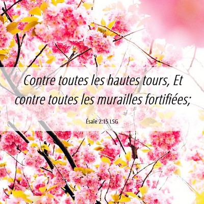 Picture 06 - Ésaïe 2:15 LSG - Contre toutes les hautes tours, Et contre toutes - Bible Verse Picture