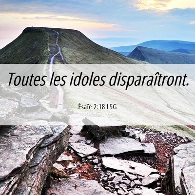 Picture 06 - Ésaïe 2:18 LSG - Toutes les idoles - Bible Verse Picture