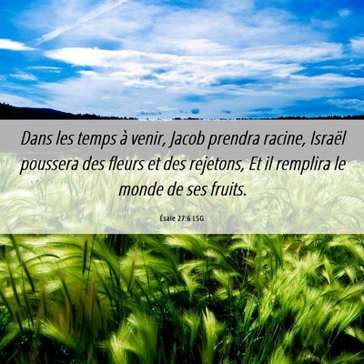 Picture 06 - Ésaïe 27:6 LSG - Dans les temps à venir, Jacob prendra racine, - Bible Verse Picture