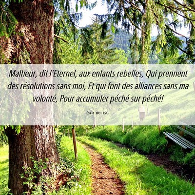 Picture 06 - Ésaïe 30:1 LSG - Malheur, dit l'Eternel, aux enfants rebelles, Qui - Bible Verse Picture