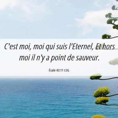 Picture 06 - Ésaïe 43:11 LSG - C'est moi, moi qui suis l'Eternel, Et hors moi il - Bible Verse Picture
