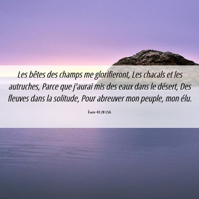 Picture 06 - Ésaïe 43:20 LSG - Les bêtes des champs me glorifieront, Les - Bible Verse Picture
