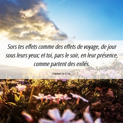 Picture 06 - Ézéchiel 12:4 LSG - Sors tes effets comme des effets de voyage, de - Bible Verse Picture