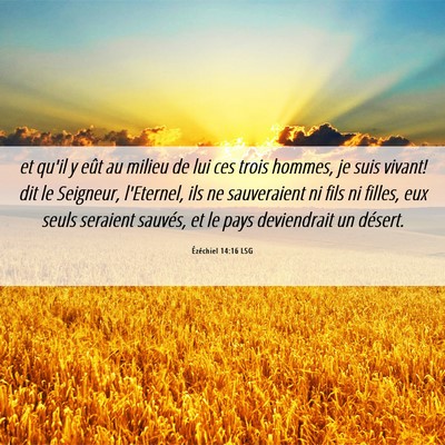 Picture 06 - Ézéchiel 14:16 LSG - et qu'il y eût au milieu de lui ces trois - Bible Verse Picture