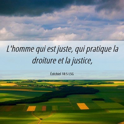 Picture 06 - Ézéchiel 18:5 LSG - L'homme qui est juste, qui pratique la droiture - Bible Verse Picture