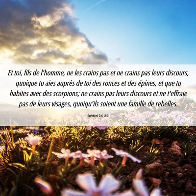 Picture 06 - Ézéchiel 2:6 LSG - Et toi, fils de l'homme, ne les crains pas et ne - Bible Verse Picture