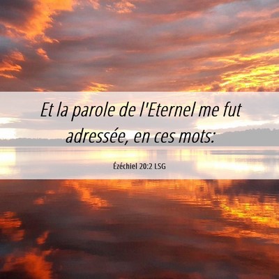Picture 06 - Ézéchiel 20:2 LSG - Et la parole de l'Eternel me fut adressée, en - Bible Verse Picture
