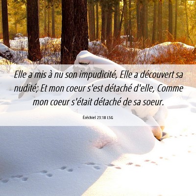 Picture 06 - Ézéchiel 23:18 LSG - Elle a mis à nu son impudicité, Elle a - Bible Verse Picture