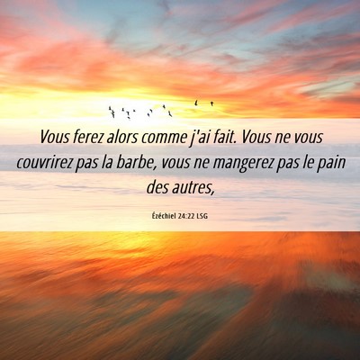 Picture 06 - Ézéchiel 24:22 LSG - Vous ferez alors comme j'ai fait. Vous ne vous - Bible Verse Picture