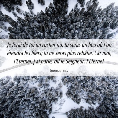 Picture 06 - Ézéchiel 26:14 LSG - Je ferai de toi un rocher nu; tu seras un lieu - Bible Verse Picture