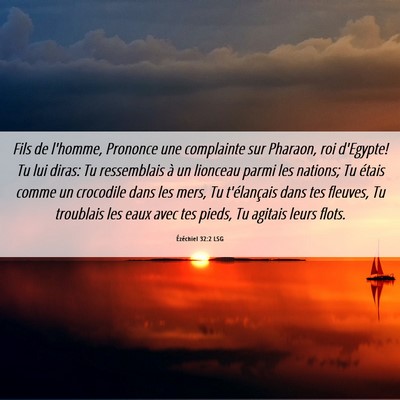 Picture 06 - Ézéchiel 32:2 LSG - Fils de l'homme, Prononce une complainte sur - Bible Verse Picture