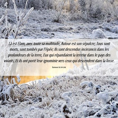 Picture 06 - Ézéchiel 32:24 LSG - Là est Elam, avec toute sa multitude, Autour est - Bible Verse Picture