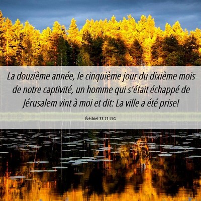 Picture 06 - Ézéchiel 33:21 LSG - La douzième année, le cinquième jour du - Bible Verse Picture