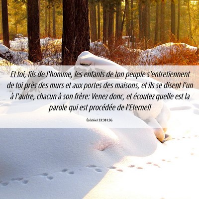 Picture 06 - Ézéchiel 33:30 LSG - Et toi, fils de l'homme, les enfants de ton - Bible Verse Picture
