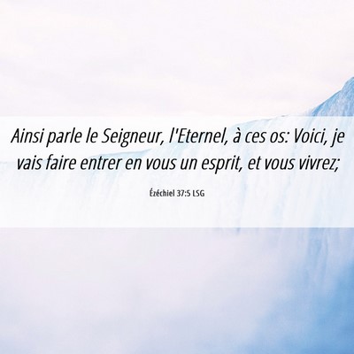 Picture 06 - Ézéchiel 37:5 LSG - Ainsi parle le Seigneur, l'Eternel, à ces os: - Bible Verse Picture