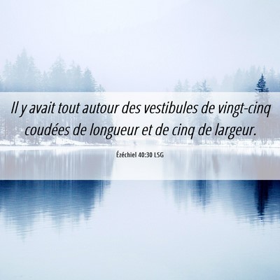 Picture 06 - Ézéchiel 40:30 LSG - Il y avait tout autour des vestibules de - Bible Verse Picture