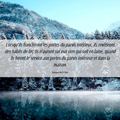 Picture 06 - Ézéchiel 44:17 LSG - Lorsqu'ils franchiront les portes du parvis - Bible Verse Picture