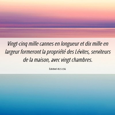 Picture 06 - Ézéchiel 45:5 LSG - Vingt-cinq mille cannes en longueur et dix mille - Bible Verse Picture