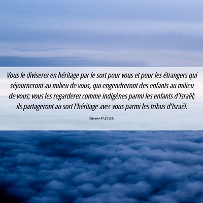 Picture 06 - Ézéchiel 47:22 LSG - Vous le diviserez en héritage par le sort pour - Bible Verse Picture