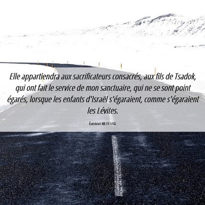 Picture 06 - Ézéchiel 48:11 LSG - Elle appartiendra aux sacrificateurs consacrés, - Bible Verse Picture