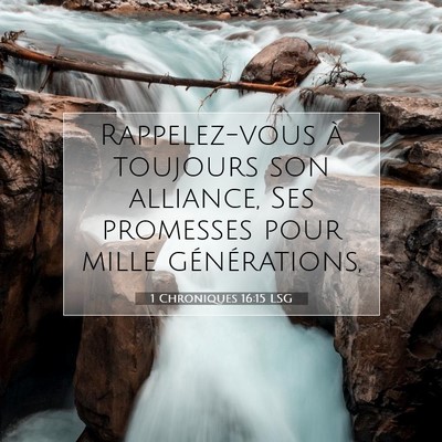 Picture 07 - 1 Chroniques 16:15 LSG - Rappelez-vous à toujours son alliance, Ses - Bible Verse Picture