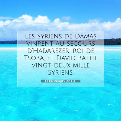 Picture 07 - 1 Chroniques 18:5 LSG - Les Syriens de Damas vinrent au secours - Bible Verse Picture