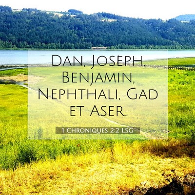 Picture 07 - 1 Chroniques 2:2 LSG - Dan, Joseph, Benjamin, Nephthali, Gad et - Bible Verse Picture