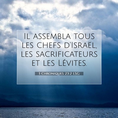 Picture 07 - 1 Chroniques 23:2 LSG - Il assembla tous les chefs d'Israël, les - Bible Verse Picture