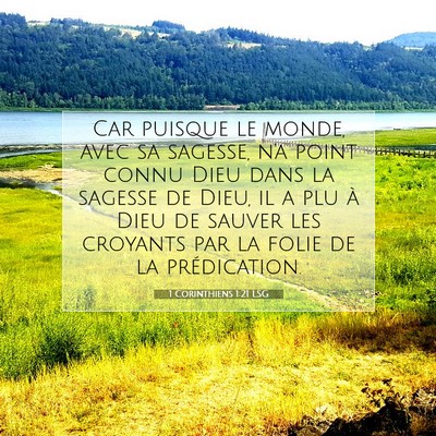 Picture 07 - 1 Corinthiens 1:21 LSG - Car puisque le monde, avec sa sagesse, n'a point - Bible Verse Picture