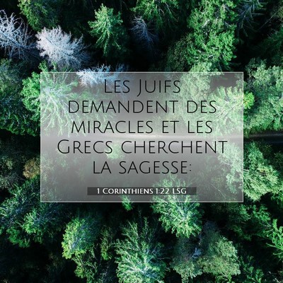 Picture 07 - 1 Corinthiens 1:22 LSG - Les Juifs demandent des miracles et les Grecs - Bible Verse Picture