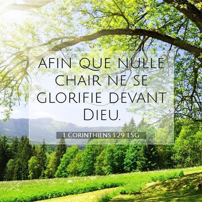 Picture 07 - 1 Corinthiens 1:29 LSG - afin que nulle chair ne se glorifie devant - Bible Verse Picture