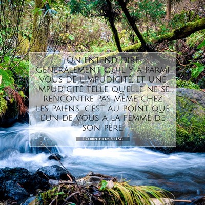 Picture 07 - 1 Corinthiens 5:1 LSG - On entend dire généralement qu'il y a parmi - Bible Verse Picture