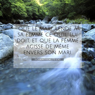 Picture 07 - 1 Corinthiens 7:3 LSG - Que le mari rende à sa femme ce qu'il lui doit, - Bible Verse Picture