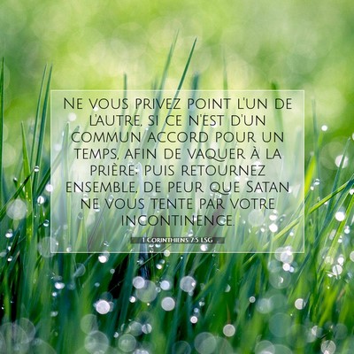 Picture 07 - 1 Corinthiens 7:5 LSG - Ne vous privez point l'un de l'autre, si ce n'est - Bible Verse Picture