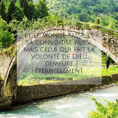 Picture 07 - 1 Jean 2:17 LSG - Et le monde passe, et sa convoitise aussi; mais - Bible Verse Picture