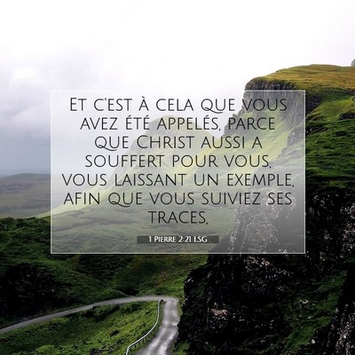 Picture 07 - 1 Pierre 2:21 LSG - Et c'est à cela que vous avez été appelés, - Bible Verse Picture
