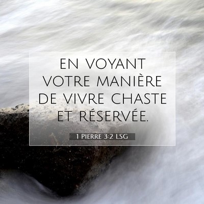 Picture 07 - 1 Pierre 3:2 LSG - en voyant votre manière de vivre chaste et - Bible Verse Picture
