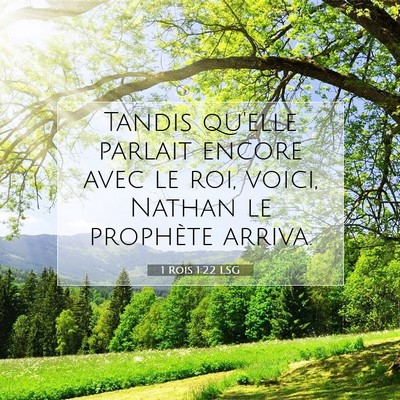Picture 07 - 1 Rois 1:22 LSG - Tandis qu'elle parlait encore avec le roi, voici, - Bible Verse Picture