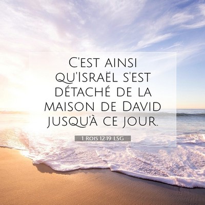 Picture 07 - 1 Rois 12:19 LSG - C'est ainsi qu'Israël s'est détaché de la - Bible Verse Picture