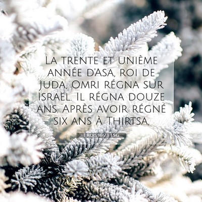 Picture 07 - 1 Rois 16:23 LSG - La trente et unième année d'Asa, roi de Juda, - Bible Verse Picture